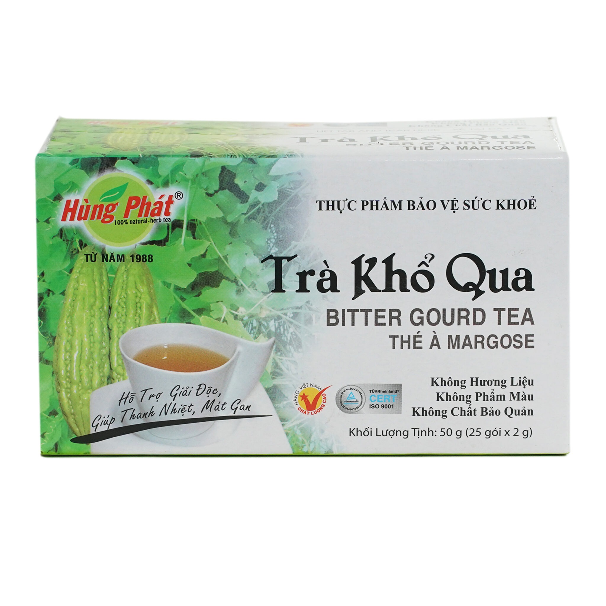 Hung Phat Bitter Gourd Tea (Tra Kho Qua) 1.75 oz, 10-Boxes (10-Packs ...