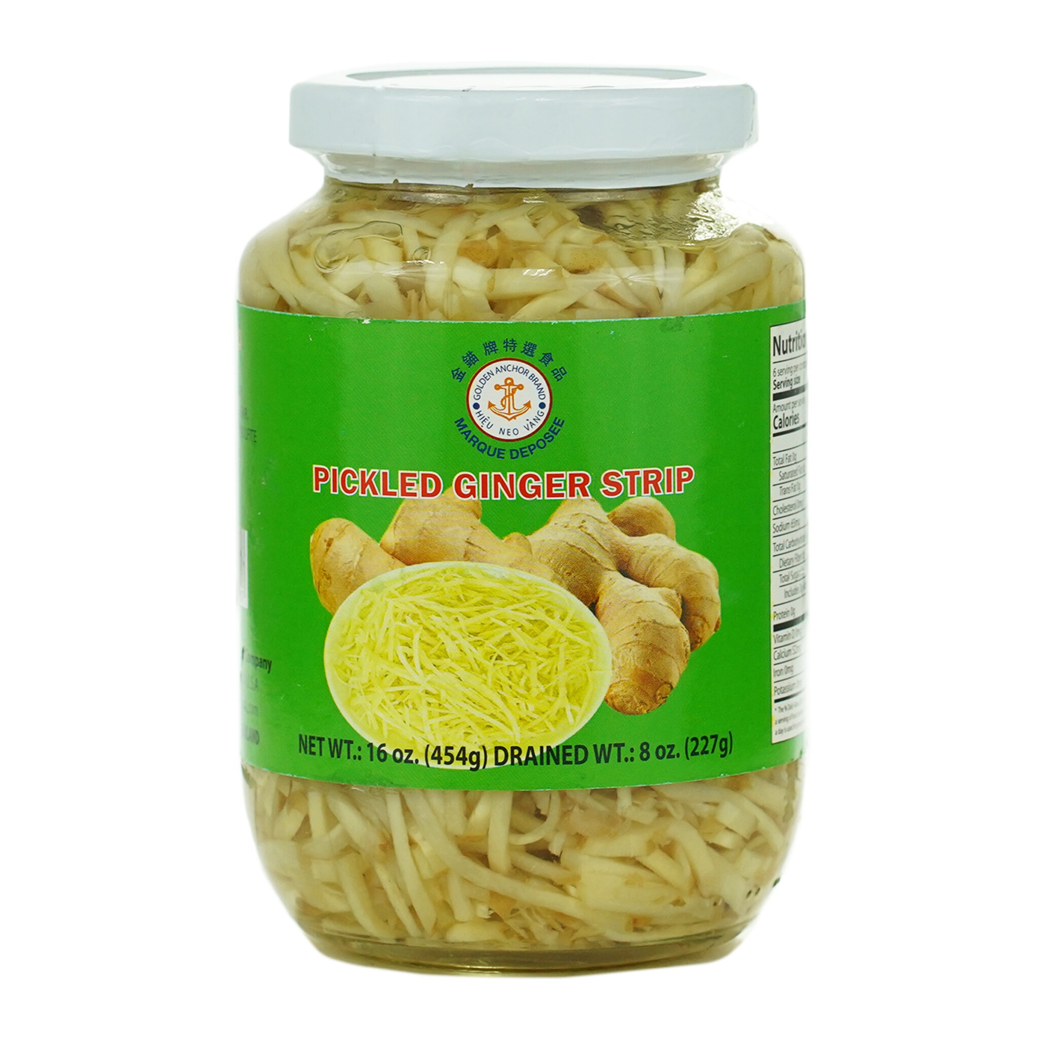 Golden Anchor Pickled Ginger Strip 16 Oz 24 Count Vifon International Inc