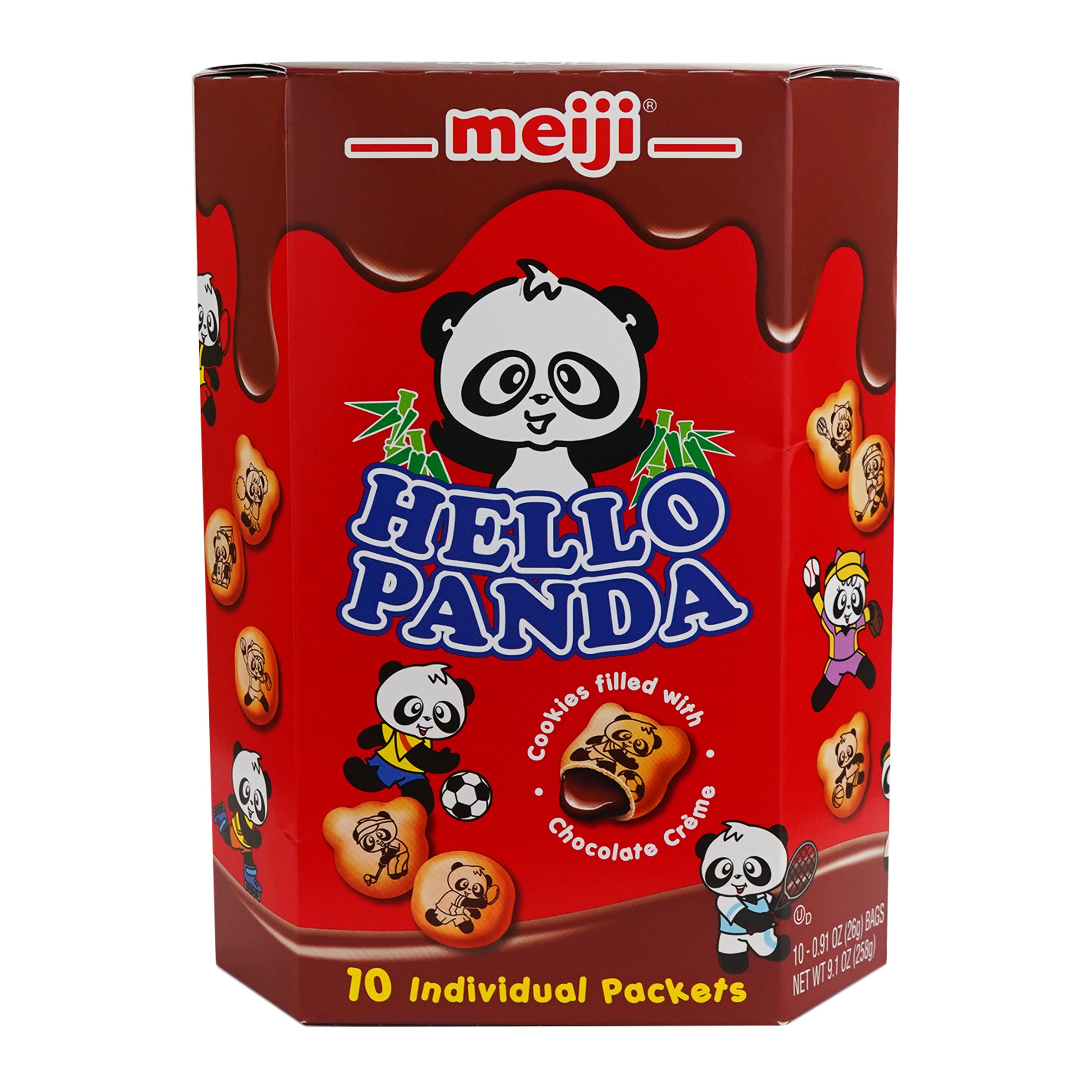 Meiji Hello Panda Chocolate Cream Filled Biscuits (Large Box)  oz,  (8-Packs) - VIFON USA