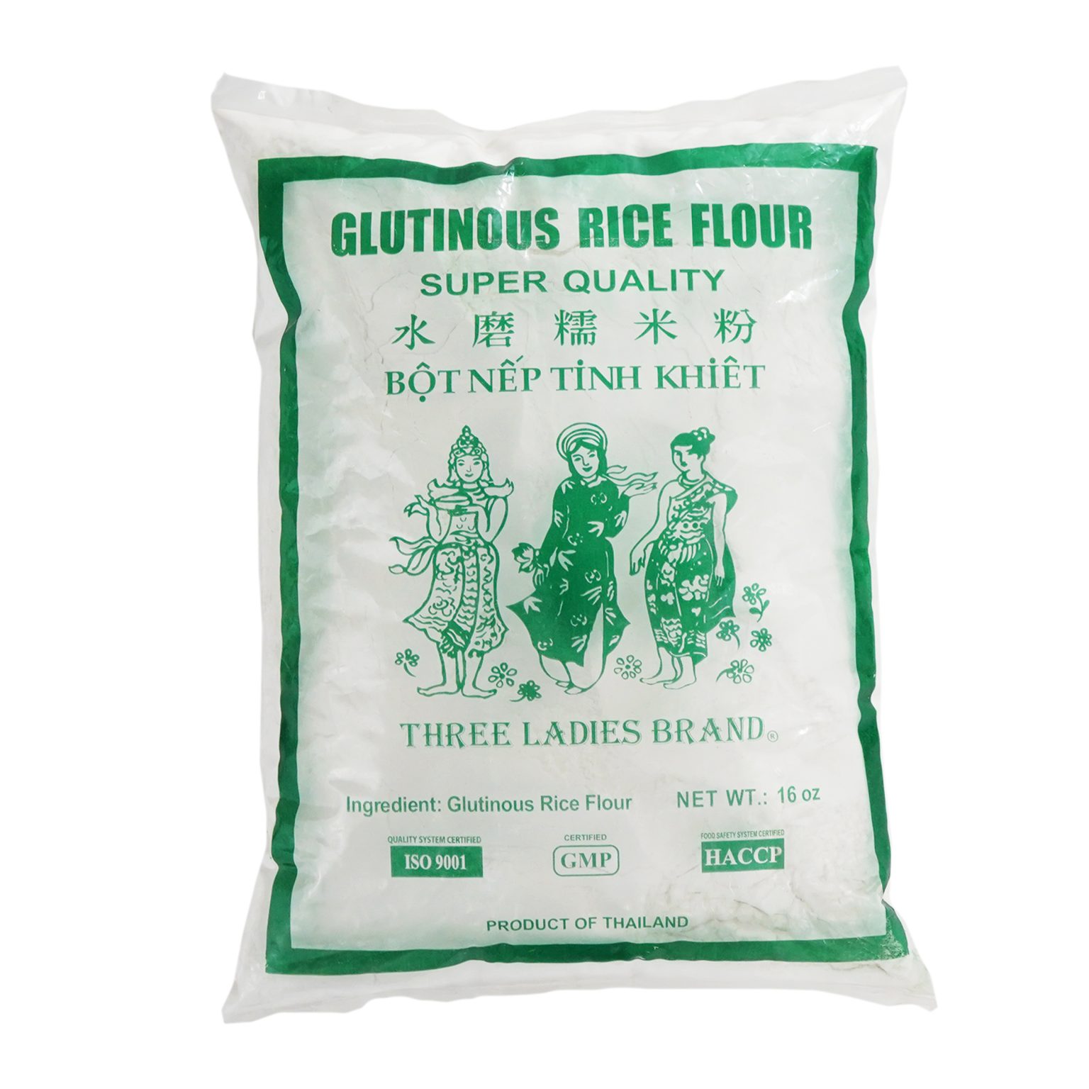 Three Ladies Glutinous Rice Flour, 16 oz (24Count) VIFON