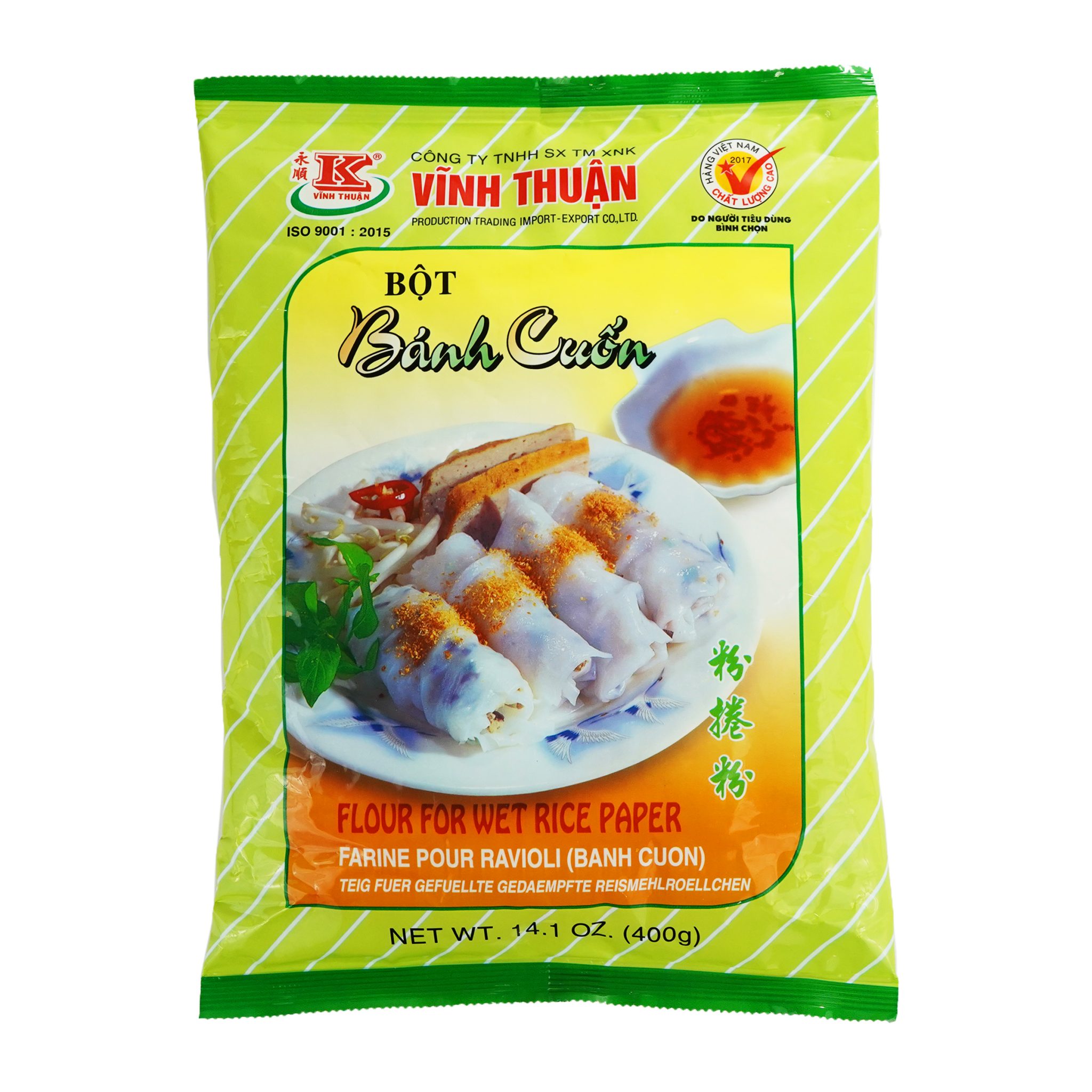 Vinh Thuan Flour for Wet Rice Paper (Bột bánh cuốn), 14 oz (20-Count ...