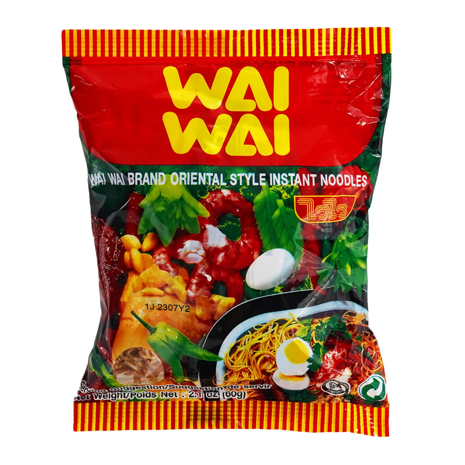 Wai Wai Oriental Style Instant Noodles 2 1 Oz 30 Bags 6 Packs