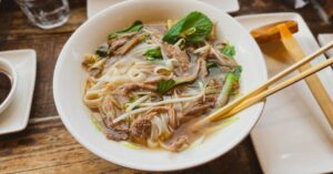 (cooked instant pho bowl)